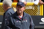 GREEN BAY, WI - SEPTEMBER 19: Head coach Chan Gailey of the Buffalo Bills watches as his team takes on the Green Bay Packers at Lambeau Field on September 19, 2010 in Green Bay, Wisconsin. The Packers defeated the Bills 34-7. (Photo by Jonathan Daniel/Getty Images)