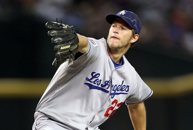 PHOENIX - SEPTEMBER 24:  Starting pitcher Clayton Kershaw #22 of the Los Angeles Dodgers pitches against the Arizona Diamondbacks during the Major League Baseball game at Chase Field on September 24, 2010 in Phoenix, Arizona.  The Dodgers defeated the Diamondbacks 3-1.   (Photo by Christian Petersen/Getty Images)