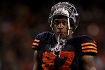 CHICAGO - SEPTEMBER 27:  Mark Anderson #97 of the Chicago Bears spits water out of his mouth against the Green Bay Packers at Soldier Field on September 27, 2010 in Chicago, Illinois.  (Photo by Jonathan Daniel/Getty Images)