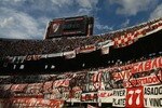 BUENOS AIRES, ARGENTINA - FEBRUARY 10:  A general view inside the Estadio Monumental before the Primera Division closing season match between River Plate and Gimnasia de Jujuy at the Estadio Monumental on February 10, 2008 in Buenos Aires, Argentina.  (Photo by Julian Finney/Getty Images)