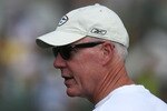GREEN BAY, WI - AUGUST 03: General manager Ted Thompson of the Green Bay Packers watches practice at summer training camp on August 3, 2009 at the Ray Nitschke Field in Green Bay, Wisconsin. (Photo by Jonathan Daniel/Getty Images)
