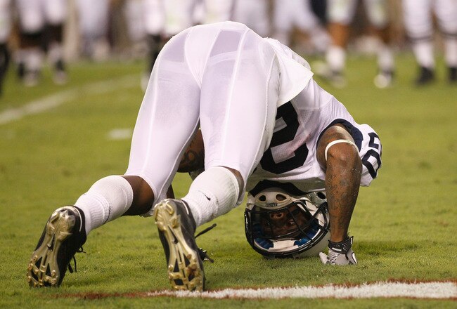 TUSCALOOSA, AL - SEPTEMBER 11:  Devon Smith #20 of the Penn State Nittany Lions against the Alabama Crimson Tide at Bryant-Denny Stadium on September 11, 2010 in Tuscaloosa, Alabama.  (Photo by Kevin C. Cox/Getty Images)