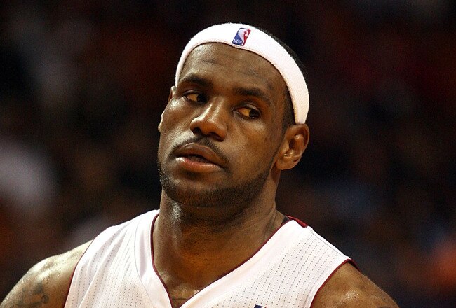 MIAMI - OCTOBER 05:  Forward LeBron James #6 of the Miami Heat plays against the Detroit Pistons on October 5, 2010 in Miami, Florida.  NOTE TO USER: User expressly acknowledges and agrees that, by downloading and or using this photograph, User is consenting to the terms and conditions of the Getty Images License Agreement.  (Photo by Marc Serota/Getty Images)