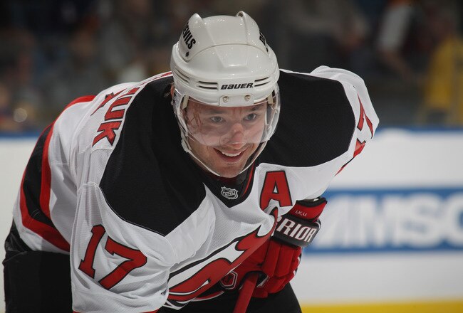 UNIONDALE, NY - OCTOBER 02:  Ilya Kovalchuk #17 of the New Jersey Devils skates against the New York Islanders at the Nassau Veterans Memorial Coliseum on October 2, 2010 in Uniondale, New York. The Islanders defeated the Devils 2-1.  (Photo by Bruce Bennett/Getty Images)