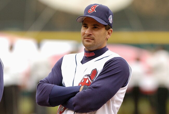 CLEVELAND, OH - APRIL 12:  Infielder Omar Vizquel #13 of the Cleveland Indians stands on the field before the game against the Minnesota Twins at Jacobs Field on April 12, 2004 in Cleveland, Ohio.  Cleveland defeated Minnesota 6-3. (Photo by David Maxwell/Getty Images)