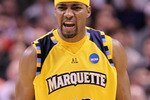 SAN JOSE, CA - MARCH 18:  Forward Lazar Hayward #32 of the Marquette Golden Eagles reacts to a play against the Washington Huskies during the first round of the 2010 NCAA men's basketball tournament at HP Pavilion on March 18, 2010 in San Jose, California.  (Photo by Jed Jacobsohn/Getty Images)