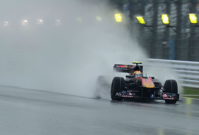 SUZUKA, JAPAN - OCTOBER 09:  Jaime Alguersuari of Spain and Scuderia Toro Rosso drives during qualifying for the Japanese Formula One Grand Prix at Suzuka Circuit on October 9, 2010 in Suzuka, Japan.  (Photo by Clive Mason/Getty Images)