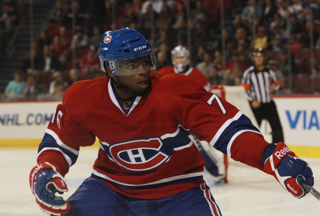 MONTREAL, QC - SEPTEMBER 24:  P.K. Subban #76 of the Montreal Canadiens skates against the Ottawa Senators at the Bell Centre on September 24, 2010 in Montreal, Canada. The Canadiens defeated the Senators 4-2.  (Photo by Bruce Bennett/Getty Images)