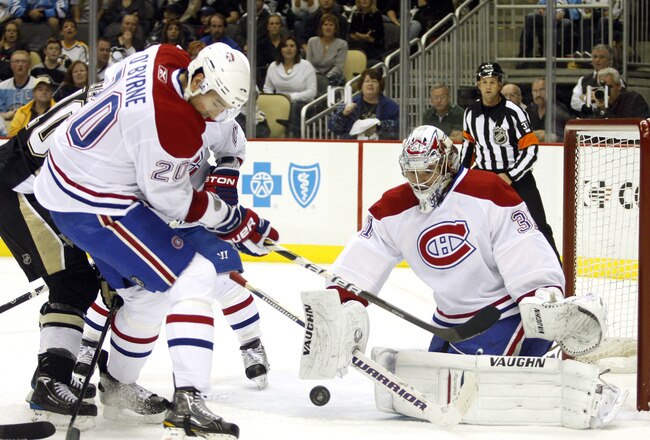 PITTSBURGH - OCTOBER 9:  Carey Price #31 of the Montreal Canadiens makes a save against the Pittsburgh Penguins at Consol Energy Center on October 9, 2010 in Pittsburgh, Pennsylvania.  (Photo by Justin K. Aller/Getty Images)