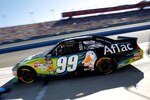 FONTANA, CA - OCTOBER 10:  Carl Edwards, driver of the #99 Aflac Ford, leaves the pits after making a stop during the NASCAR Sprint Cup Series Pepsi Max 400 on October 10, 2010 in Fontana, California.  (Photo by Tom Pennington/Getty Images for NASCAR)