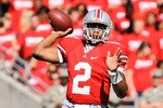 COLUMBUS, OH - OCTOBER 9:  Quarterback Terrelle Pryor #2 of the Ohio State Buckeyes passes against the Indiana Hoosiers at Ohio Stadium on October 9, 2010 in Columbus, Ohio.  (Photo by Jamie Sabau/Getty Images)
