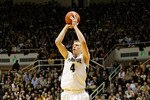 WEST LAFAYETTE, IN - JANUARY 12:  Robbie Hummel #4 of the Purdue Boilermakers shoots the ball during the Big Ten game against the Ohio State Buckeyes at Mackey Arena on January 12, 2010 in West Lafayette, Indiana. Ohio State won 70-66. (Photo by Andy Lyons/Getty Images)