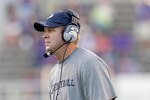 FORT WORTH, TX - OCTOBER 16:  Head coach Bronco Mendenhall of the BYU Cougars heads his team against the TCU Horned Frogs at Amon G. Carter Stadium on October 16, 2010 in Fort Worth, Texas.  TCU beat BYU 31-3.  (Photo by Tom Pennington/Getty Images)