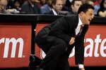 LOS ANGELES, CA - MARCH 11:  Arizona Wildcats head coach Sean Miller calls out a play against the UCLA Bruins during the Quarterfinals of the Pac-10 Basketball Tournament at Staples Center on March 11, 2010 in Los Angeles, California. UCLA defeated Arizona 75-69.  (Photo by Jeff Gross/Getty Images)