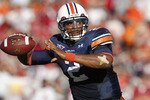 AUBURN, AL - OCTOBER 16:  Quarterback Cam Newton #2 of the Auburn Tigers throws a pass during the game against the Arkansas Razorbacks at Jordan-Hare Stadium on October 16, 2010 in Auburn, Alabama.  (Photo by Mike Zarrilli/Getty Images)