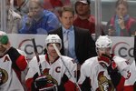 SUNRISE, FL - OCTOBER 28: Head coach Cory Clouston of the Ottawa Senators watches play during the third period of the game against the Florida Panthers on October 28, 2009 at the BankAtlantic Center in Sunrise, Florida. The Senators defeated the Panthers 4-3. (Photo by Joel Auerbach/Getty Images)