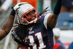 FOXBORO, MA - SEPTEMBER 26:  Brandon Meriweather  #31 of the New England Patriots reacts with teammate James Sanders #36 after Meriweather intercepted a pass against the Buffalo Bills in the second half at Gillette Stadium on September 26, 2010 in Foxboro, Massachusetts. (Photo by Jim Rogash/Getty Images)