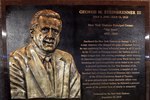 NEW YORK - SEPTEMBER 20: The monument of late owner of the New York Yankees George Steinbrenner is seen prior to the game against the Tampa Bay Rays on September 20, 2010 at Yankee Stadium in the Bronx borough of New York City.  (Photo by Jim McIsaac/Getty Images)