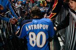 ATLANTA - OCTOBER 08:  Nik Antropov #80 of the Atlanta Thrashers against the Washington Capitals at Philips Arena on October 8, 2010 in Atlanta, Georgia.  (Photo by Kevin C. Cox/Getty Images)