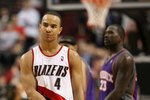 PORTLAND, OR - APRIL 29:  Jerryd Bayless #4 of the Portland Trail Blazers in action against the Phoenix Suns during Game Six of the Western Conference Quarterfinals of the NBA Playoffs on April 29, 2010 at the Rose Garden in Portland, Oregon. The Suns defeated the Blazers 99-90. NOTE TO USER: User expressly acknowledges and agrees that, by downloading and or using this Photograph, user is consenting to the terms and conditions of the Getty Images License Agreement. (Photo by Otto Greule Jr/Getty Images)