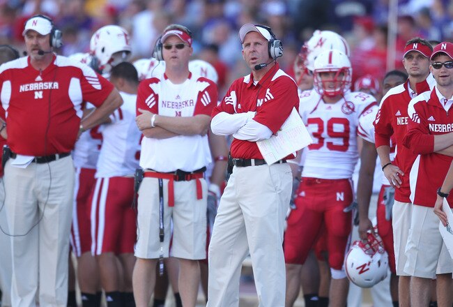 SEATTLE - SEPTEMBER 18: Head coach Bo Pelini of the Nebraska Cornhuskers looks on against the Washington Huskies on September 18, 2010 at Husky Stadium in Seattle, Washington. (Photo by Otto Greule Jr/Getty Images)