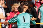 LONDON, ENGLAND - JULY 17:  Wojciech Szczesny of Arsenal seal's his first team game with a kiss during the pre-season friendly match between Barnet and Arsenal at Underhill on July 17, 2010 in London, England.  (Photo by Phil Cole/Getty Images)
