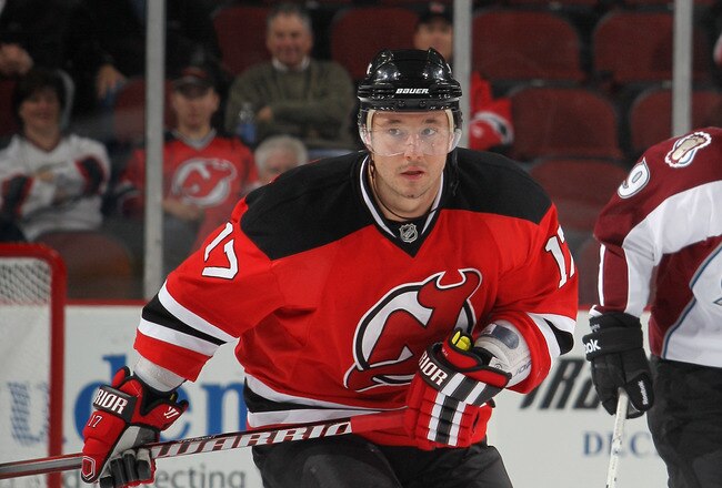 NEWARK, NJ - OCTOBER 15:  Ilya Kovalchuk #17 of the New Jersey Devils skates against the Colorado Avalanche at the Prudential Center on October 15, 2010 in Newark, New Jersey.  (Photo by Bruce Bennett/Getty Images)