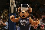 WORCESTER, MA - MARCH 18:   The mascot of the Old Dominion Monarchs performs during a game against the Michigan State Spartans in the first round of the NCAA Men's Basketball Championship at the DCU Center March 18, 2005 in Worcester, Massachusetts.  (Photo By Jim McIsaac/Getty Images)