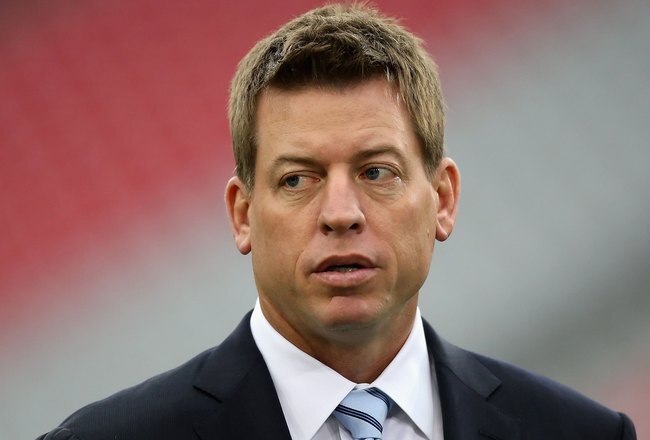GLENDALE, AZ - JANUARY 10:  Troy Aikman attends the 2010 NFC wild-card playoff game between the Green Bay Packers the Arizona Cardinals at the Universtity of Phoenix Stadium on January 10, 2010 in Glendale, Arizona.  The Cardinals defeated the Packers  51-45 in overtime.  (Photo by Christian Petersen/Getty Images)