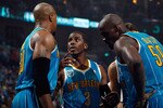 NEW ORLEANS - OCTOBER 27:  Chris Paul #3 of the New Orleans Hornets talks with his team during the game against the Milwaukee Bucks at the New Orleans Arena on October 27, 2010 in New Orleans, Louisiana.   The Hornets defeated the Bucks 95-91.   NOTE TO USER: User expressly acknowledges and agrees that, by downloading and or using this photograph, User is consenting to the terms and conditions of the Getty Images License Agreement.  (Photo by Chris Graythen/Getty Images)