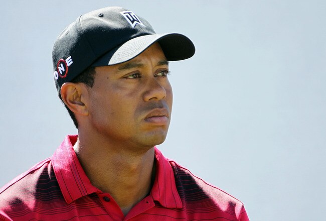 LEMONT, IL - SEPTEMBER 12:  Tiger Woods looks on from the 12th tee during the final round of the BMW Championship at Cog Hill Golf & Country Club on September 12, 2010 in Lemont, Illinois.  (Photo by Jamie Squire/Getty Images)