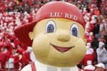 LINCOLN, NE - SEPTEMBER 21:  The Nebraska Cornhuskers mascot Lil' Red looks on during the game against the Texas Longhorns on October 21, 2006 at Memorial Stadium in Lincoln, Nebraska.  (Photo by Brian Bahr/Getty Images)