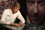 JOHANNESBURG, SOUTH AFRICA - JUNE 09:  Arsene Wenger poses at the Castrol Performance Lab in Johannesburg on June 9, 2010 in Johannesburg, South Africa. Wenger gave an exclusive preview of the unique performance analysis tools that Castrol, official sponsor of the FIFA World Cup, will be provdiing to all fans throughout the tournamnet at castrolfootball.com.  (Photo by Ian Walton/Getty Images for Castrol)