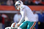 CINCINNATI - OCTOBER 31:  Dan Carpenter #5 of the Miami Dolphins kicks one of his five field goals during the NFL game against the Cincinnati Bengals at Paul Brown Stadium on October 31, 2010 in Cincinnati, Ohio.  (Photo by Andy Lyons/Getty Images)