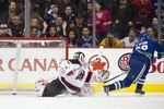 VANCOUVER, CANADA - NOVEMBER 01: Henrik Sedin #33 of the Vancouver Canucks watches the puck slide into the net past goalie Martin Brodeur #30 of the New Jersey Devils on a penalty shot during the third period in NHL action on November 01, 2010 at Rogers Arena in Vancouver, British Columbia, Canada.  (Photo by Rich Lam/Getty Images)