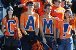 AUBURN, AL - NOVEMBER 6:  Fans of the Auburn Tigers show support for quarterback Cam Newton #2 during play against the Chattanooga Mocs November 6, 2010 at Jordan-Hare Stadium in Auburn, Alabama.  (Photo by Al Messerschmidt/Getty Images)