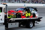 FORT WORTH, TX - NOVEMBER 07:  The #24 DuPont Chevrolet, driven by Jeff Gordon, gets towed down pit road after an incident in the NASCAR Sprint Cup Series AAA Texas 500 at Texas Motor Speedway on November 7, 2010 in Fort Worth, Texas.  (Photo by Robert Laberge/Getty Images for NASCAR)