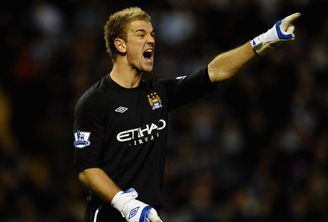 WEST BROMWICH, ENGLAND - NOVEMBER 07:  Joe Hart of Manchester City in action during the Barclays Premier League match between West Bromwich Albion and Manchester City at The Hawthorns on November 7, 2010 in West Bromwich, England.  (Photo by Laurence Griffiths/Getty Images)