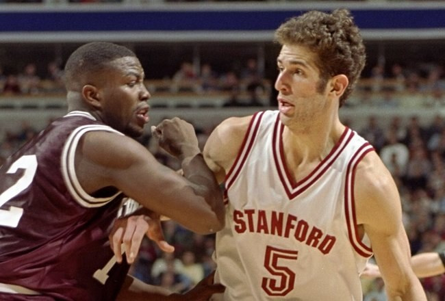 13 Mar 1998:  Forward Pete Sauer of the Stanford Cardinal in action during a game against the College of Charleston Courgars in the first round of the NCAA Tournament at the United Center in Chicago, Illinois.  Stanford defeated College of Charleston 67-5
