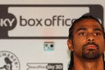 MANCHESTER, ENGLAND - NOVEMBER 12:  David Haye stands on the scales at the official weigh-in at The Lowry Theatre on November 12, 2010 in Manchester, England.  (Photo by Alex Livesey/Getty Images)