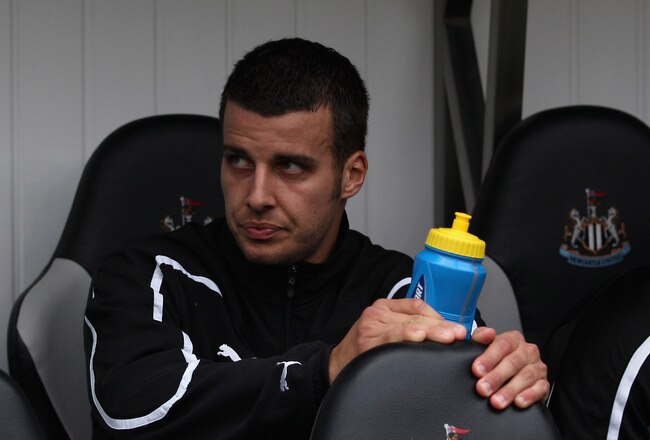 NEWCASTLE UPON TYNE, ENGLAND - OCTOBER 31:  Newcastle United player Steven Taylor looks on before the Barclays Premier League match between Newcastle United and Sunderland at St James' Park on October 31, 2010 in Newcastle upon Tyne, England.  (Photo by Stu Forster/Getty Images)