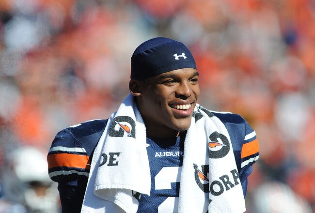 AUBURN, AL - NOVEMBER 06:  Quarterback Cam Newton #2 of the Auburn Tigers plays against the Chattanooga Mocs November 6, 2010 at Jordan-Hare Stadium in Auburn, Alabama.  (Photo by Al Messerschmidt/Getty Images)