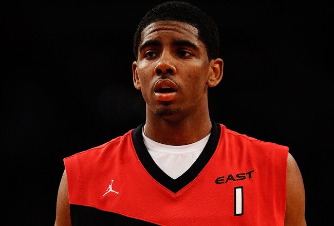 NEW YORK - APRIL 17:  Kyrie Irving #1 of East Team on court during the National Game at the 2010 Jordan Brand classic at Madison Square Garden on April 17, 2010 in New York City.  (Photo by Jeff Zelevansky/Getty Images for Jordan Brand Classic)