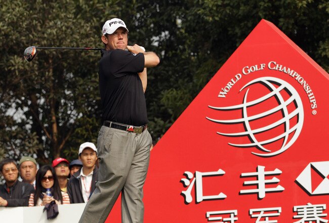 SHANGHAI, CHINA - NOVEMBER 07:  Lee Westwood of England hits his tee-shot on the second hole during the final round of the WGC- HSBC Champions at Sheshan International Golf Club on November 7, 2010 in Shanghai, China.  (Photo by Andrew Redington/Getty Images)