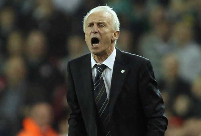 DUBLIN, IRELAND - OCTOBER 08:  Republic of Ireland Manager Giovanni Trapattoni shouts instructions during the EURO 2012 Qualifier Group B match between the Republic of Ireland and Russia at Lansdowne Road on October 8, 2010 in Dublin, Ireland.  (Photo by Bryn Lennon/Getty Images)