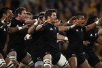 SYDNEY, AUSTRALIA - SEPTEMBER 11:  Richie McCaw of the All Blacks performs the haka before the 2010 Tri-Nations Bledisloe Cup match between the Australian Wallabies and the New Zealand All Blacks at ANZ Stadium on September 11, 2010 in Sydney, Australia.  (Photo by Hannah Johnston/Getty Images)