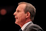 NEW YORK - NOVEMBER 19: Head coach Rick Barnes of the Texas Longhorns gives instructions against the Pittsburgh Panthers during the Championship game of the 2k Sports Classic at Madison Square Garden on November 19, 2010 in New York, New York.  (Photo by Chris McGrath/Getty Images)