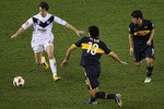 MELBOURNE, AUSTRALIA - JULY 16:  Robbie Kruse of the Melbourne Victory controls the ball during the pre-season International Friendly between Melbourne Victory and Argentina's Boca Juniors at Etihad Stadium on July 16, 2010 in Melbourne, Australia.  (Photo by Robert Prezioso/Getty Images)