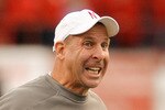 LINCOLN, NE - OCTOBER 30: Coach Bo Pelini of the Nebraska Cornhuskers asks for an explaination of a call during second half action of their game against the Missouri Tigers at Memorial Stadium on October 30, 2010 in Lincoln, Nebraska. Nebraska Defeated Missouri 31-17. (Photo by Eric Francis/Getty Images)
