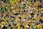 INDIANAPOLIS - APRIL 01:  The George Mason Patriots fans cheer their team on against the Florida Gators during the semifinal game of the NCAA Men's Final Four on April 1, 2006 at the RCA Dome in Indianapolis, Indiana.  (Photo by Andy Lyons/Getty Images)